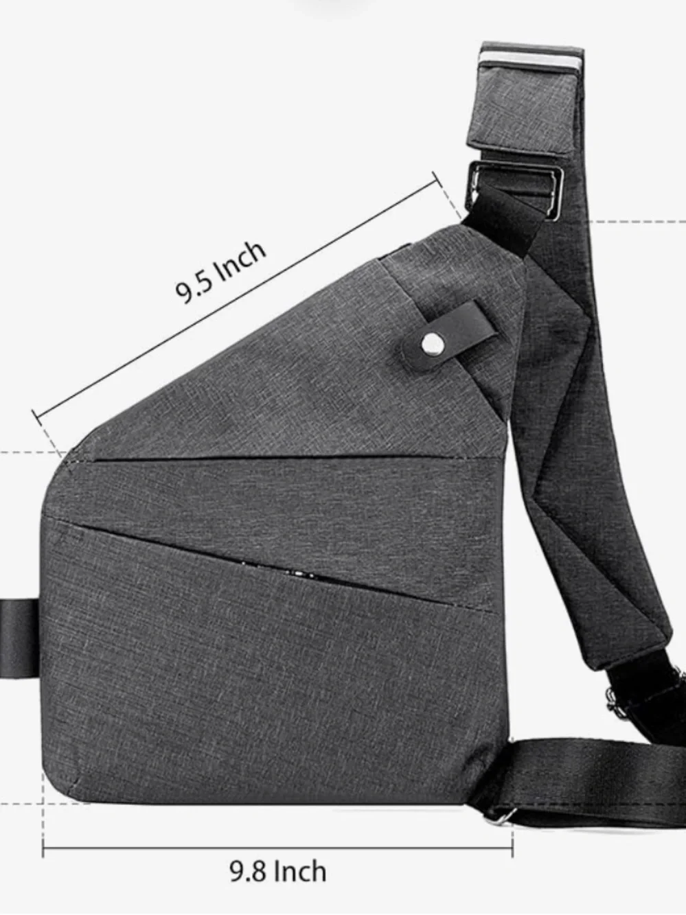 Grey Sling Crossbody Bag
